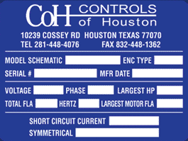 74Print.net COH Controls of Houston Sample
