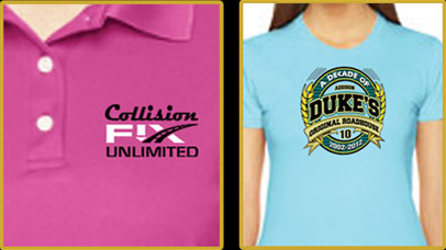 74Print.net Collision Fix Unlimited, Duke’s Shirt Samples