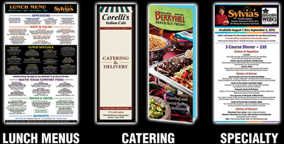 Lunch Menus, Catering, Specialty